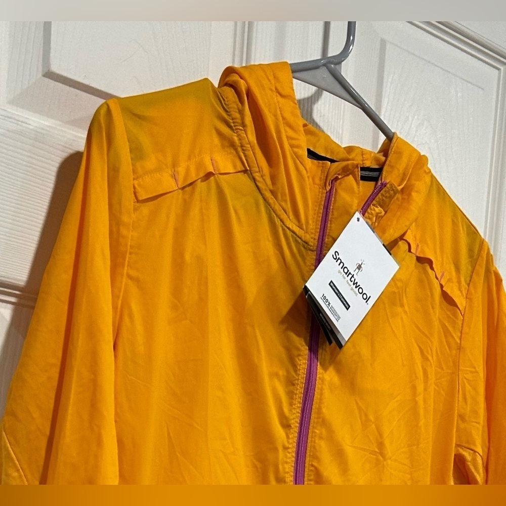 Smartwool Women's Medium Merino Sport Ultralite Hoodie Jacket Yellow Orange NWT - Picture 2 of 7